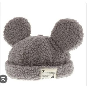 Tokyo Disney Resort Gray Fleece Hat
